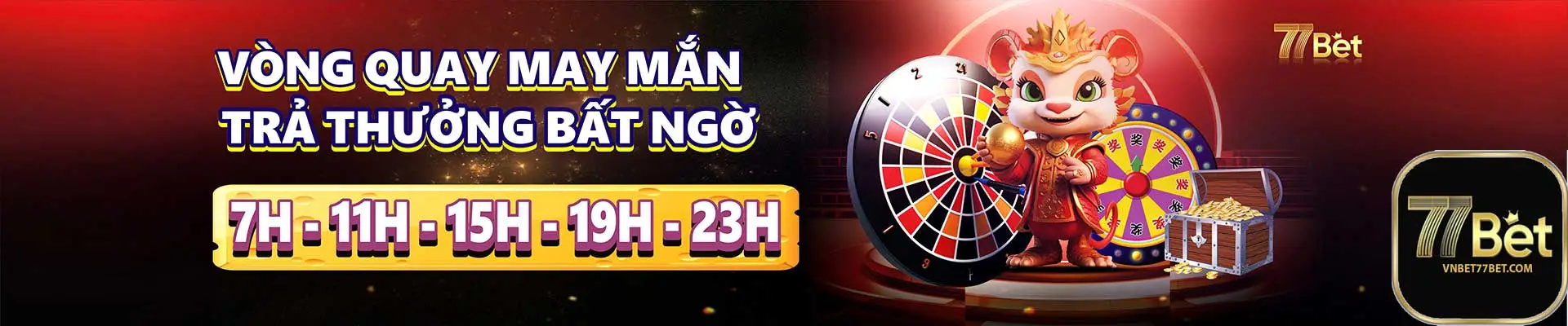 banner chính thức 77bet vòng quay may mắn hàng ngày