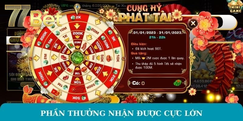 Cung Hỷ Phát Tài – Game Slot Nổ Hũ Hấp Dẫn Tại 77BET Phần thưởng nhận được cực lớn